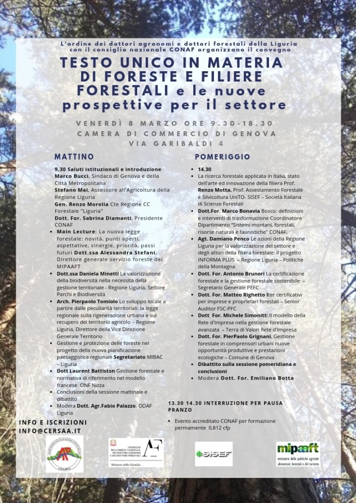 TESTO UNICO IN MATERIA DI FORESTE E FILIERE FORESTALI e le nuove prospettive per il settore (9)