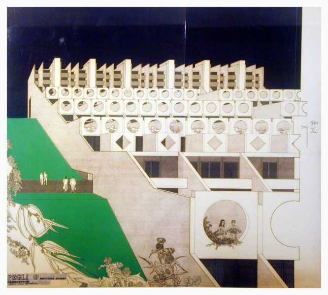 Lavatrici. Immagine tratta da “Aldo luigi rizzo, percorsi di architettura", Costa e Nolan, 1986